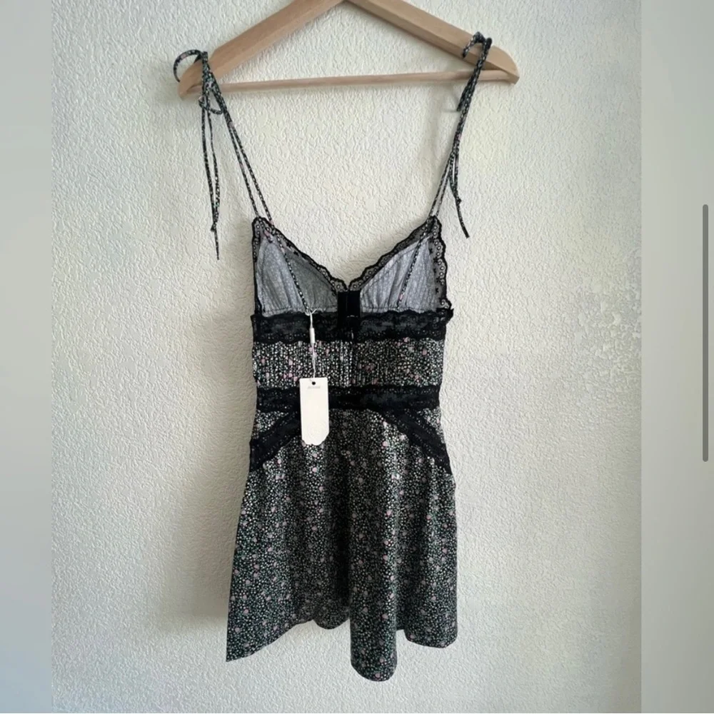 For Love And Lemons Farrah Slip Dress Dark Floral - Picture 7 of 8